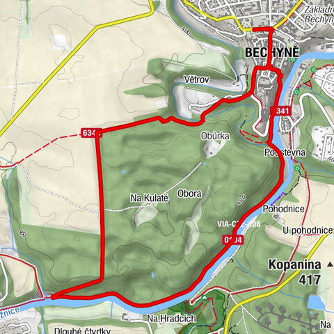 svatý Michal - Bechyně - Poustevna - Obůrka