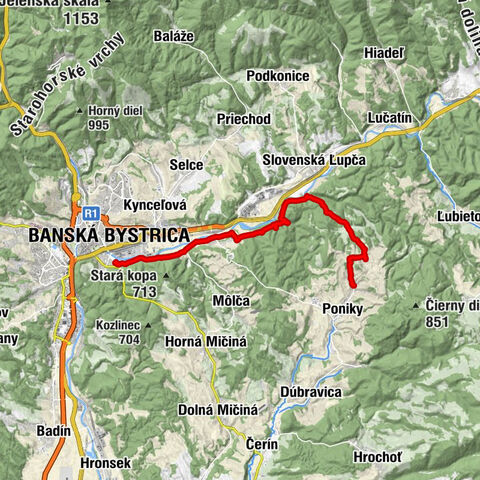 Banská Bystrica - Kostol Svätej rodiny - Šalková - Ponická Lehôtka