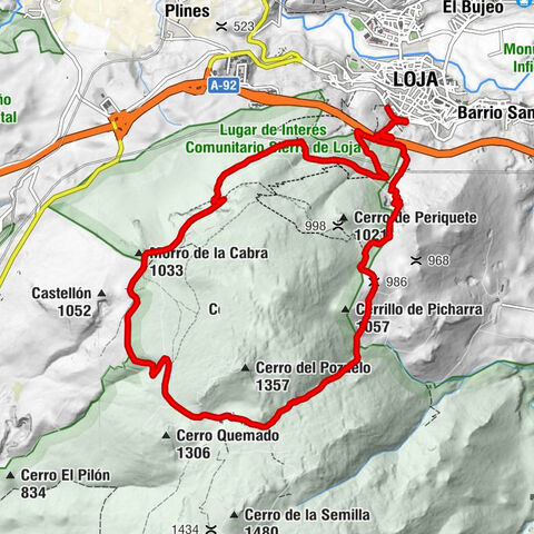 El Arrozal - Barrio Alto - Morro de la Cabra - Loja