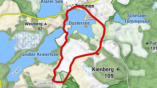 Temmen - Hohenwalde - Düsterseesiedlung - Alt-Temmen
