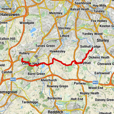 Dudley - Cofton Hackett - Forhill - Solihull