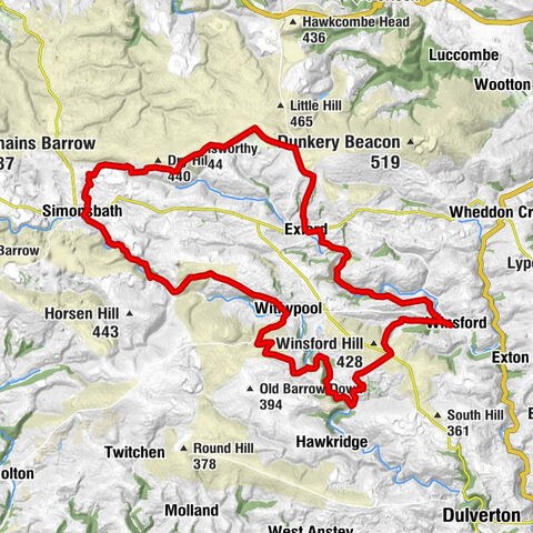 Withypool - Withypool Hill - Larkbarrow Corner - Flexbarrow