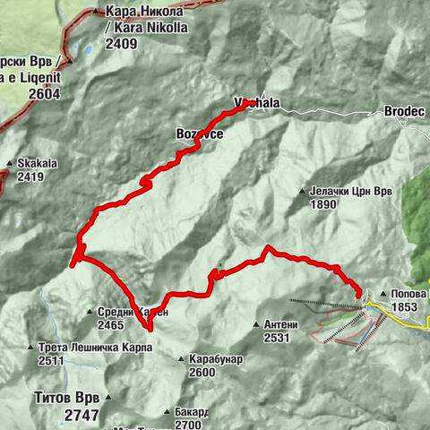 Вешала - Бозовце - Смрека