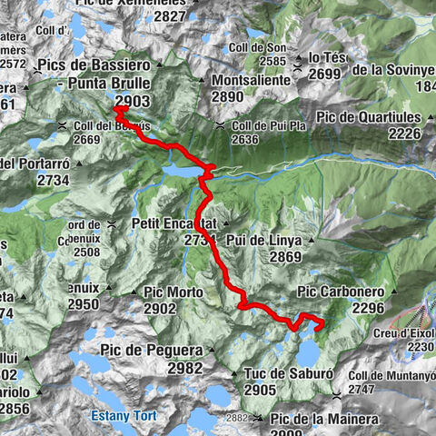 Espot - Coll de la Valleta Seca - Refugi Ernest Mallafré - Refugi d'Amitges