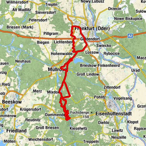 Kirche Rosengarten - Karnickelberge - Finkenberg - Küstriner Berg