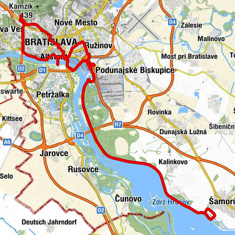 Dúbravka - Kaplnka sv. Ladislava - Kaplnka Kristovho tela - Kostol Najsvätejšej Trojice