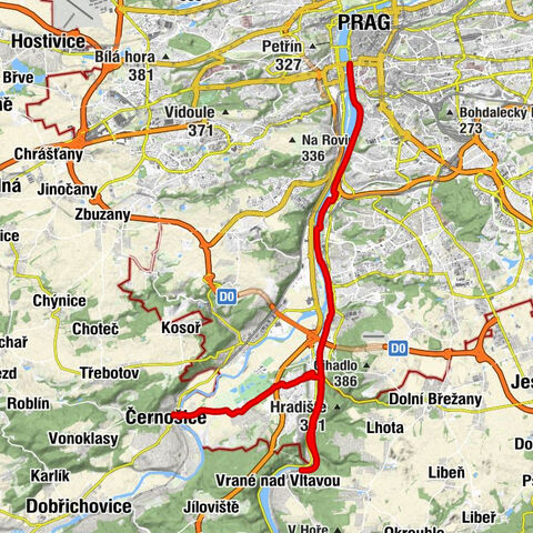 Slánka - kaple Pražského Jezulátka - Freestylepark - Černošice