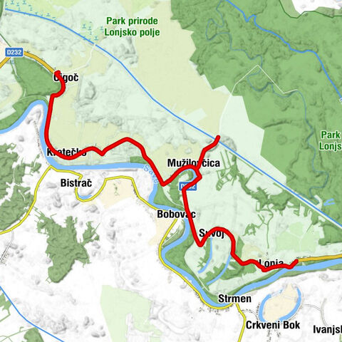 Lonja - Suvoj - Bobovac - Mužilovčica
