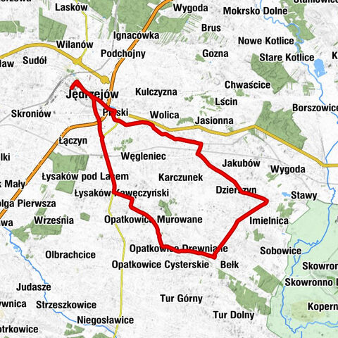 Jędrzejów Wąskotorowy - Kościół pw. Świętego Mikołaja Biskupa z Imielna - Kościół pw. Świętych Apostołów Piotra i Pawła w Mierzwinie - Kaplica