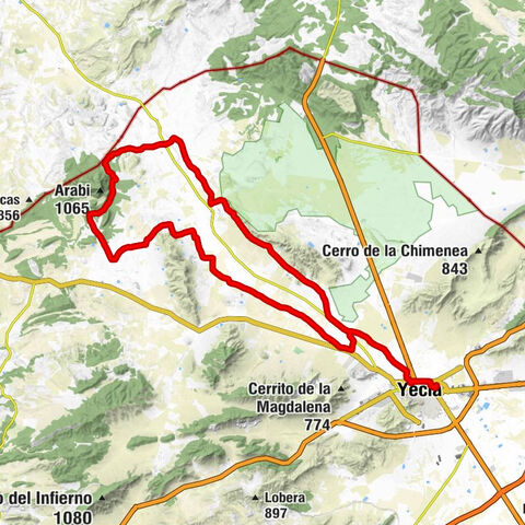 Yecla - Campo Arriba - Casas de los Hitos - Cañada de Pulpillo