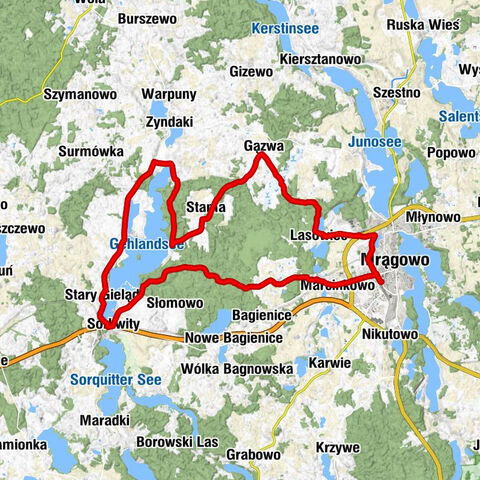 Osiedle Brzozowe - Mrągowo - Marcinkowo - Kościół Ewangelicko - Augsburski