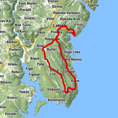 Rabac - Sv. Lucija - Planinarska kuća Skitača - Sv. Nikola