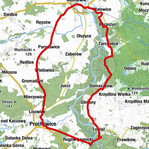 Prochowice - Karczma Cysterska - Kaplica pw. św. Jana Nepomucena - Ścinawa