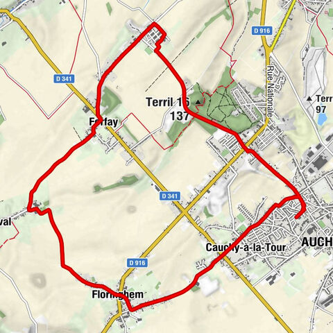 Auchel - Cauchy-à-la-Tour - Floringhem - Église Saints-Lugle-et-Luglien