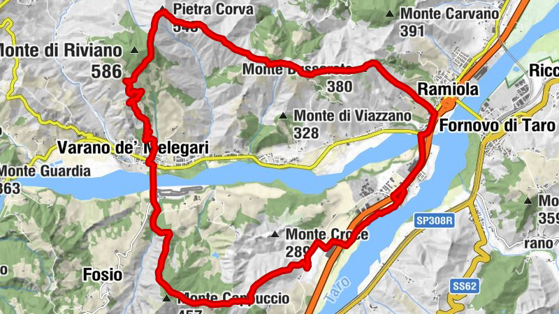 Rubbiano - Varano de' Melegari - Pietra Corva - Monte Bussareto