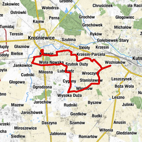 Kutno - Krzesin-Parcela - Witów - Witów-Parcele