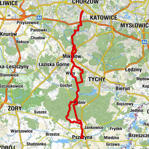 Chorzów Batory - kaplica pw. św. Antoniego z Padwy - Kościół pw. Świętego Wojciecha i Matki Boskiej Śnieżnej - Kopiec-grodzisko