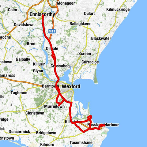 Rosslare Europort - The Kilrane Inn - St. Ruane's Church - Rathaspeck Church