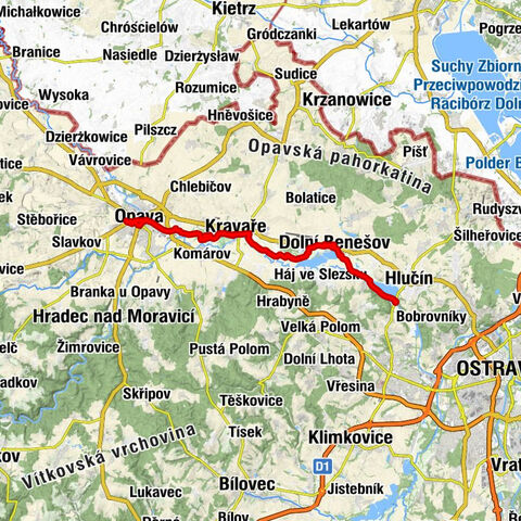 Opava západ - Opava - sv. Vojtěch - sv. Kříže (kaple)