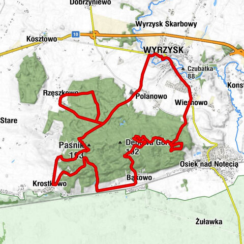 Wyrzysk - Wilcza Góra - Góra Masztowa - Restauracja ORION