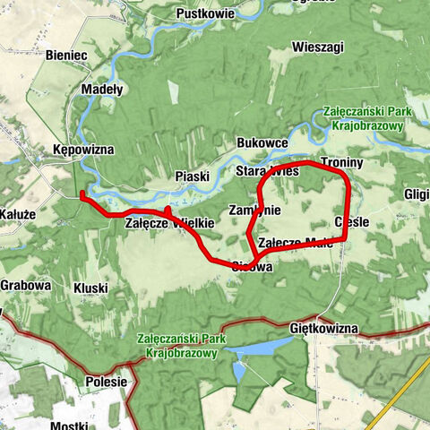 Załęcze Wielkie - Cisowa - Załęcze Małe