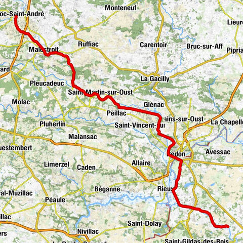 Le Roc-Saint-André - La Ville aux Figlins - La Bagotaie - Fégréac