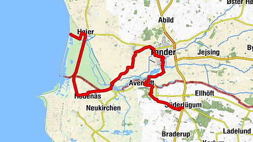 Slusen Højer - St.-Dionysius-Kirche - Ubjerg Kirke - Süderlügum