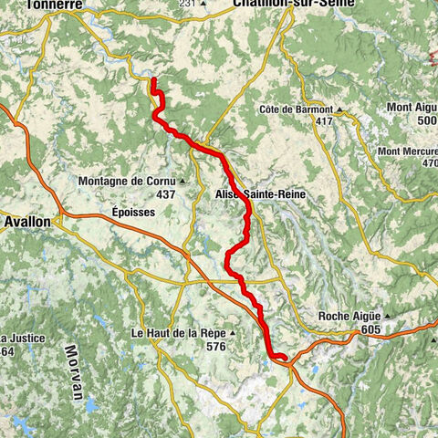 Pouilly-en-Auxois - La Baquette - Montbard - Ravières
