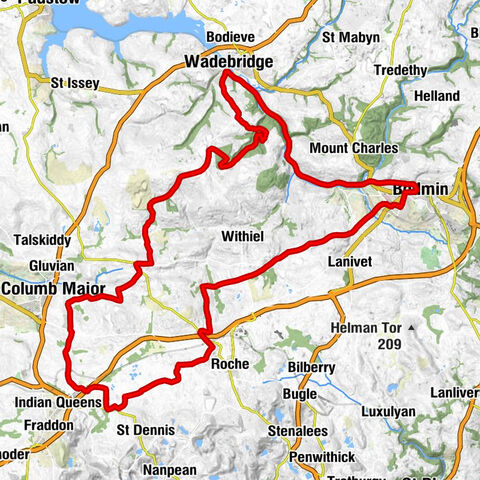 Bodmin - St Lawrence - Lower Woodley - Wadebridge