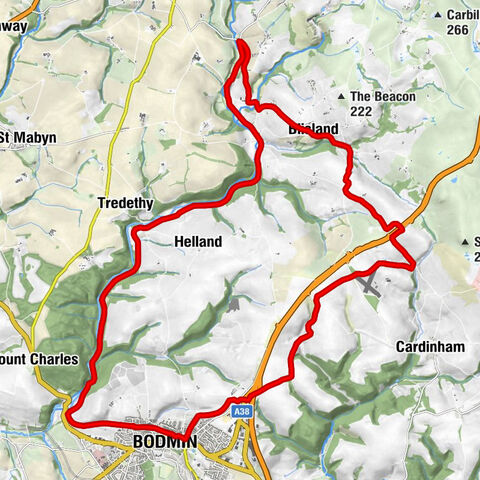 Bodmin - Dunmere - Tredethy - Blisland Church