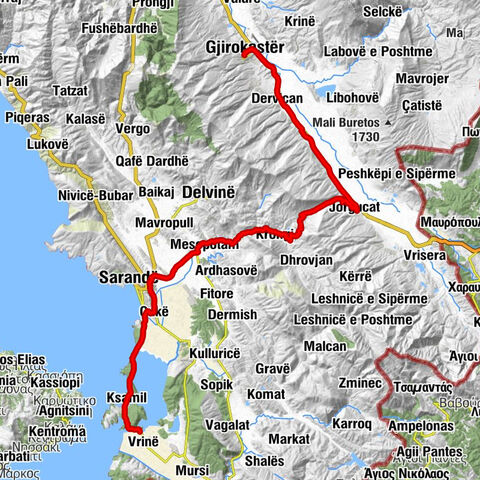 Gjirokastër - Kodra Mungjillës - Qafa Martesës - Butrint Cable Ferry