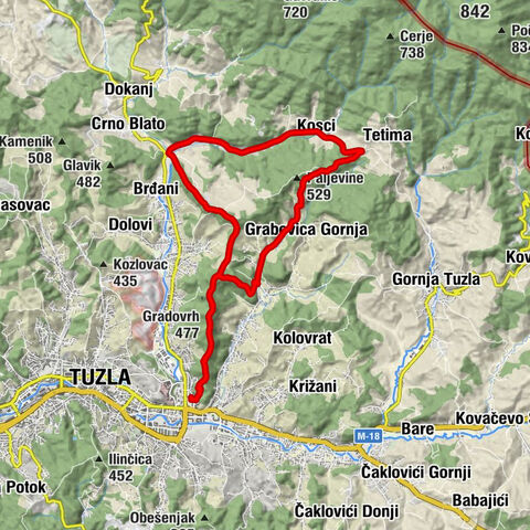 Tuzla - Badre - Gradovrh - Skojevska