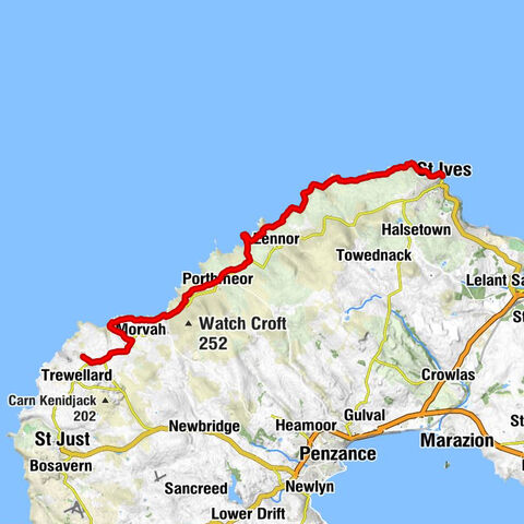 South West Coast Path from St. Ives to Boscaswell with a Stop at Gurnard's Head