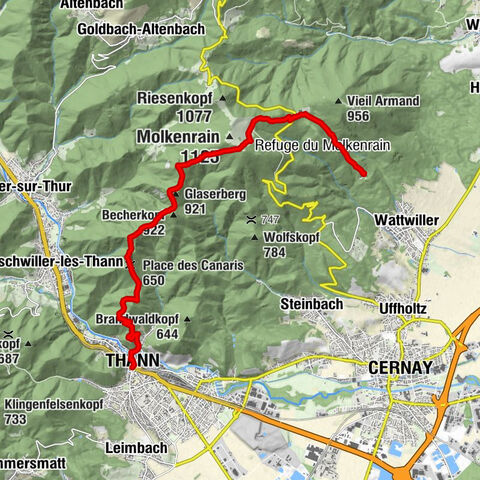 Aurélien hiking in the Vosges from Mulhouse - Day 1