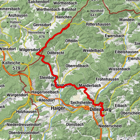 Rothaarsteig von der Haincher Höhe nach Dillenburg