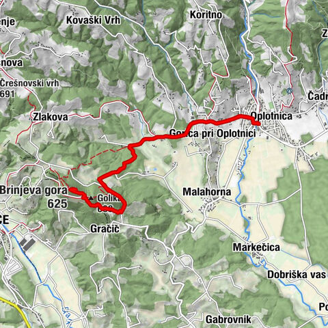 Oplotnica - Brinjeva gora - Oplotnica