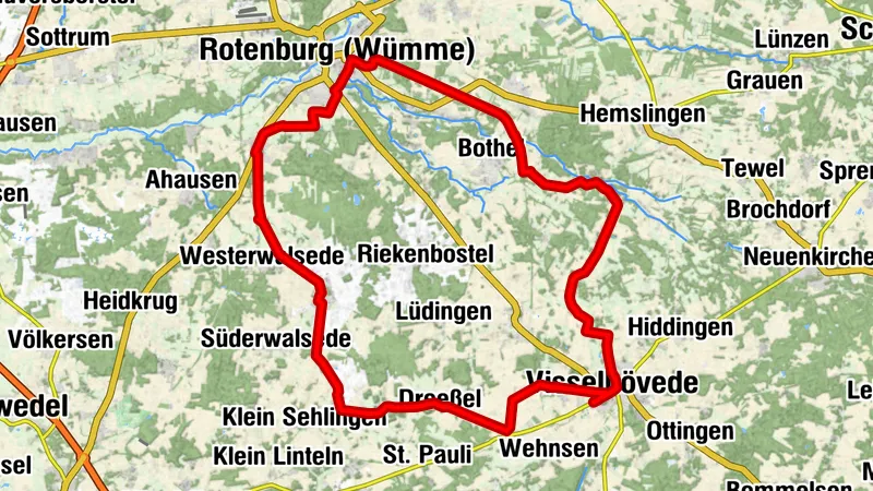 Südschleifchen - Rennradtour bei Visselhövede