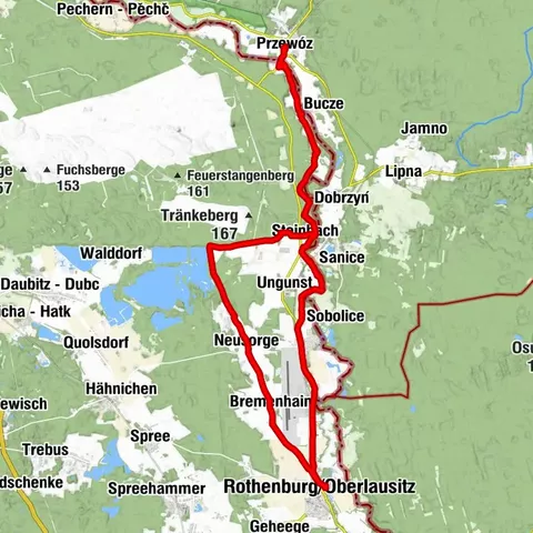 Rundtour zur polnischen Kleinstadt Przewoz