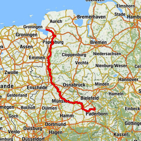 EmsRadweg - Von der Senne bis zur Nordsee