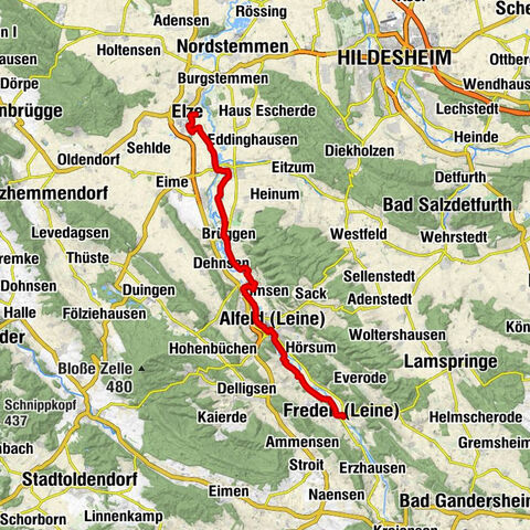 Auf dem Leine-Heide-Radweg durch das Leinebergland