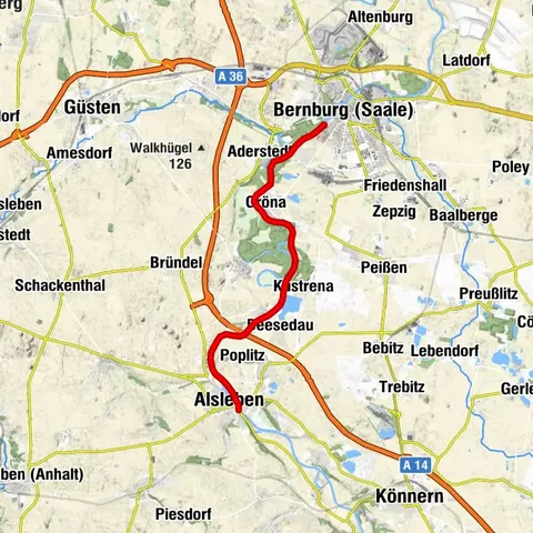 Saale - Etappe 17 am Blauen Band - Von Alsleben nach Bernburg