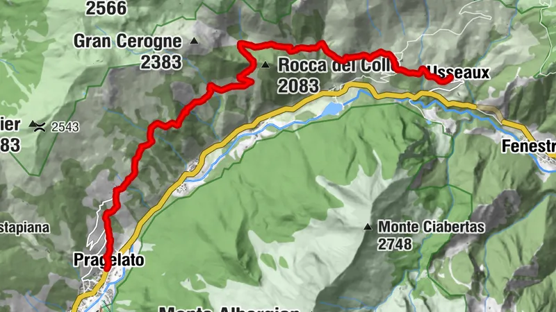 The Roads of the Forts variant Usseaux - Pragelato