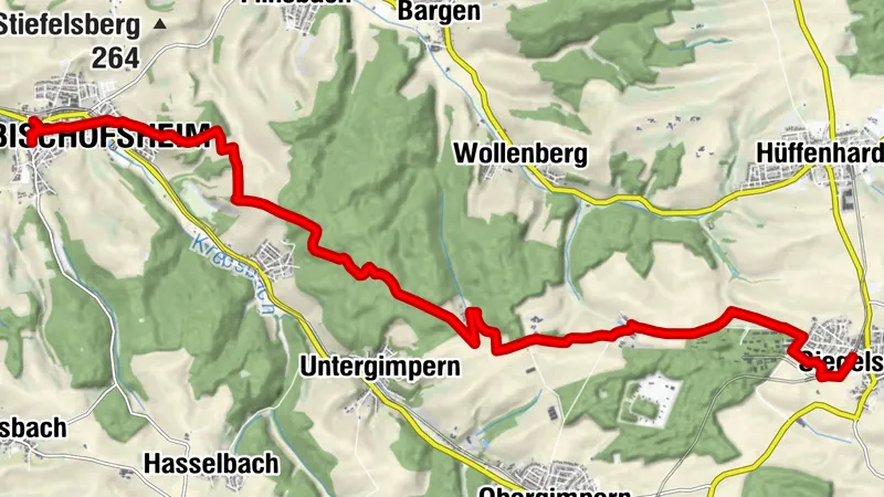 Wanderweg von Siegelsbach nach Neckarbischofsheim