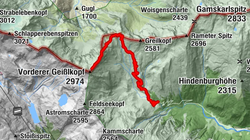 1a. Mallnitz Parking 1670 ->Vorderer-Gleiskopf 2990 -> Mallnitz Parking