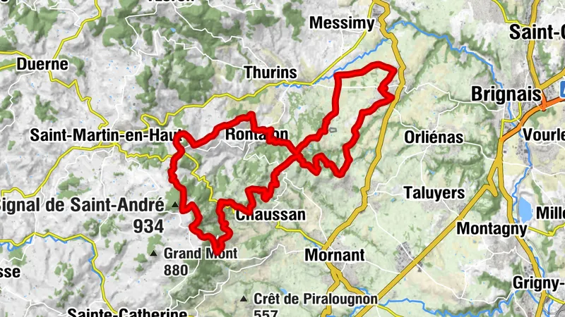 Mountain Bike Route 191 - Saint-André-la-Côte loop