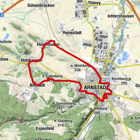 Arnstadt - Bittstadt - Holzhausen - Haarhausen