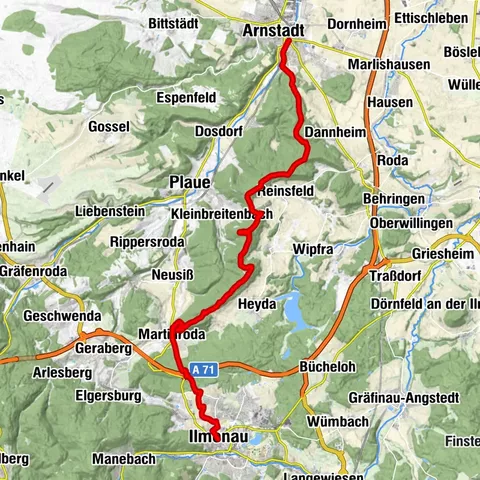 Hike - "From Bach to Goethe" - From Arnstadt to Ilmenau - Thuringian Forest