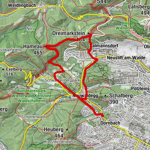Stadtwanderweg 3, Hameau (lt. Beschilderung)