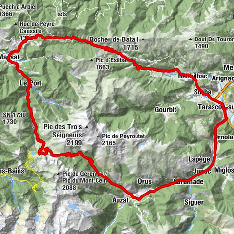 Circuit cyclotourisme - Au tour du pic des trois seigneurs