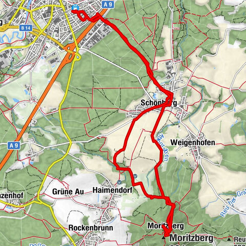 Auf den Moritzberg und zum klingenden Wasserfall